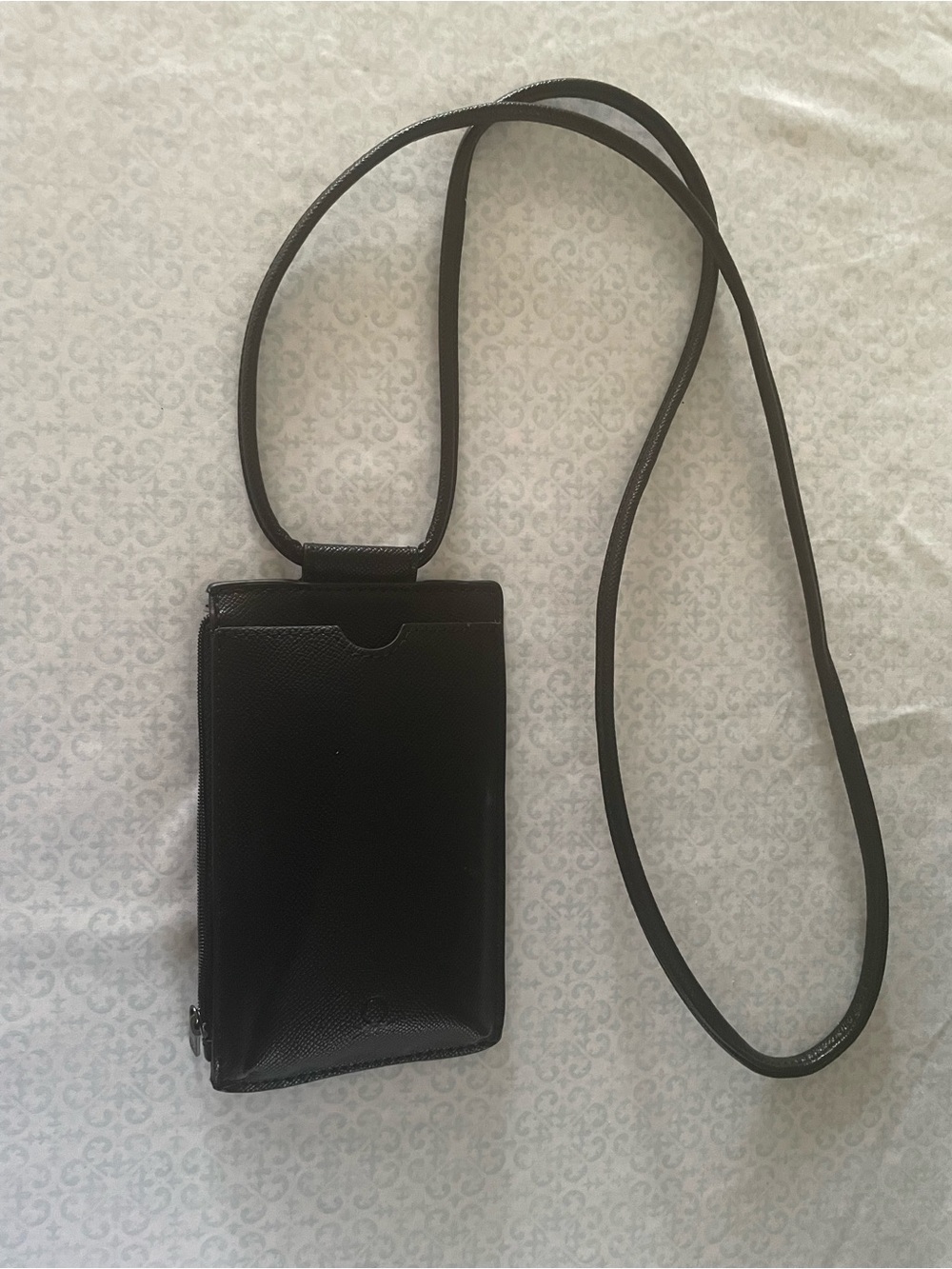 United Colors Of Benetton Black Crossbody leather Phone Pouch